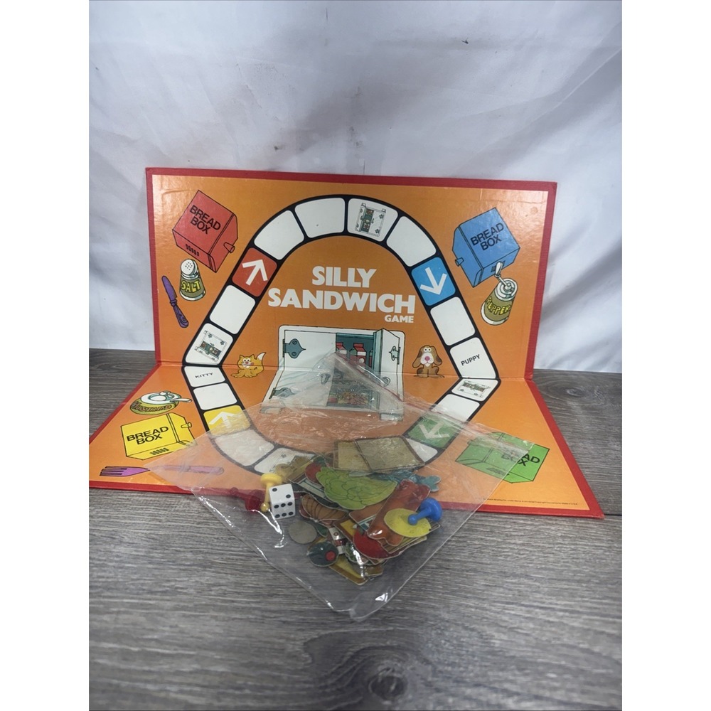 1975 Vintage SILLY SANDWICH Board Game MB 4514 Vintage For Parts
